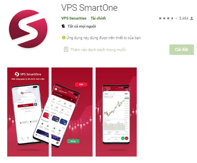 Ứng dụng quản lý tài chính VPS Smartone